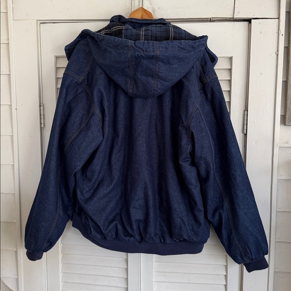 Rasco FR Blue Denim Flannel Lined Hooded Jacket Mens 2XL Long/Tall HRC2 101767 - Picture 5 of 6